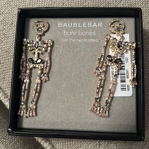 New Baublebar bones Skeleton bare Bones earrings in box